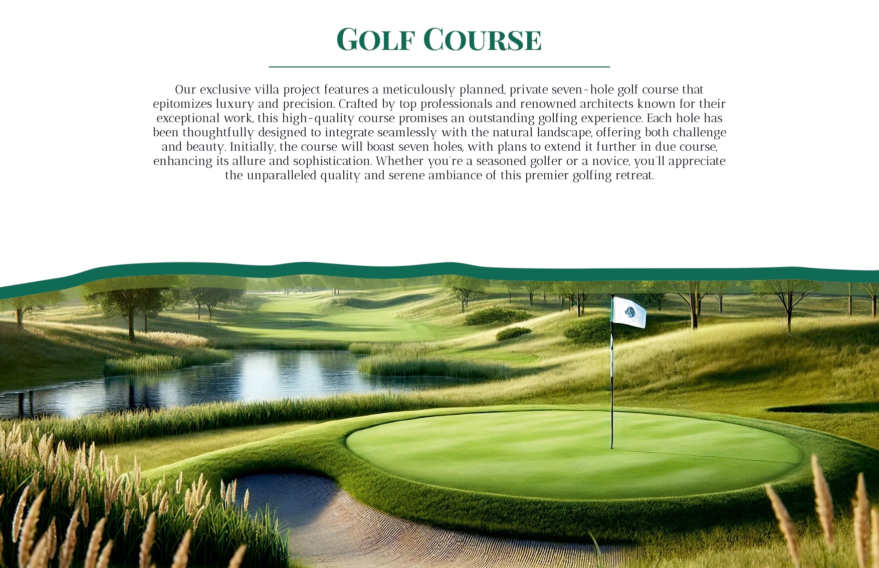 Exclusive Villa Project with Private 7-Hole Golf Course – Luxury, Precision and Scenic Beauty